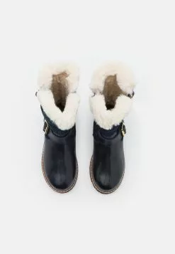 Friboo Leather - Snowboots- Dark Blue -Friboo Verkoopwinkel 06845ee52273487d8a3d44602b5fc352
