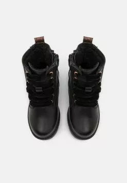 Friboo Leather - Veterboots - Black -Friboo Verkoopwinkel 5508bc7c77c24f349257f7fc1b04f2c3