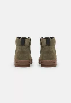 Friboo Leather - Veterboots - Khaki -Friboo Verkoopwinkel 5bdc384de9404967ae91ca50f55fc7cd