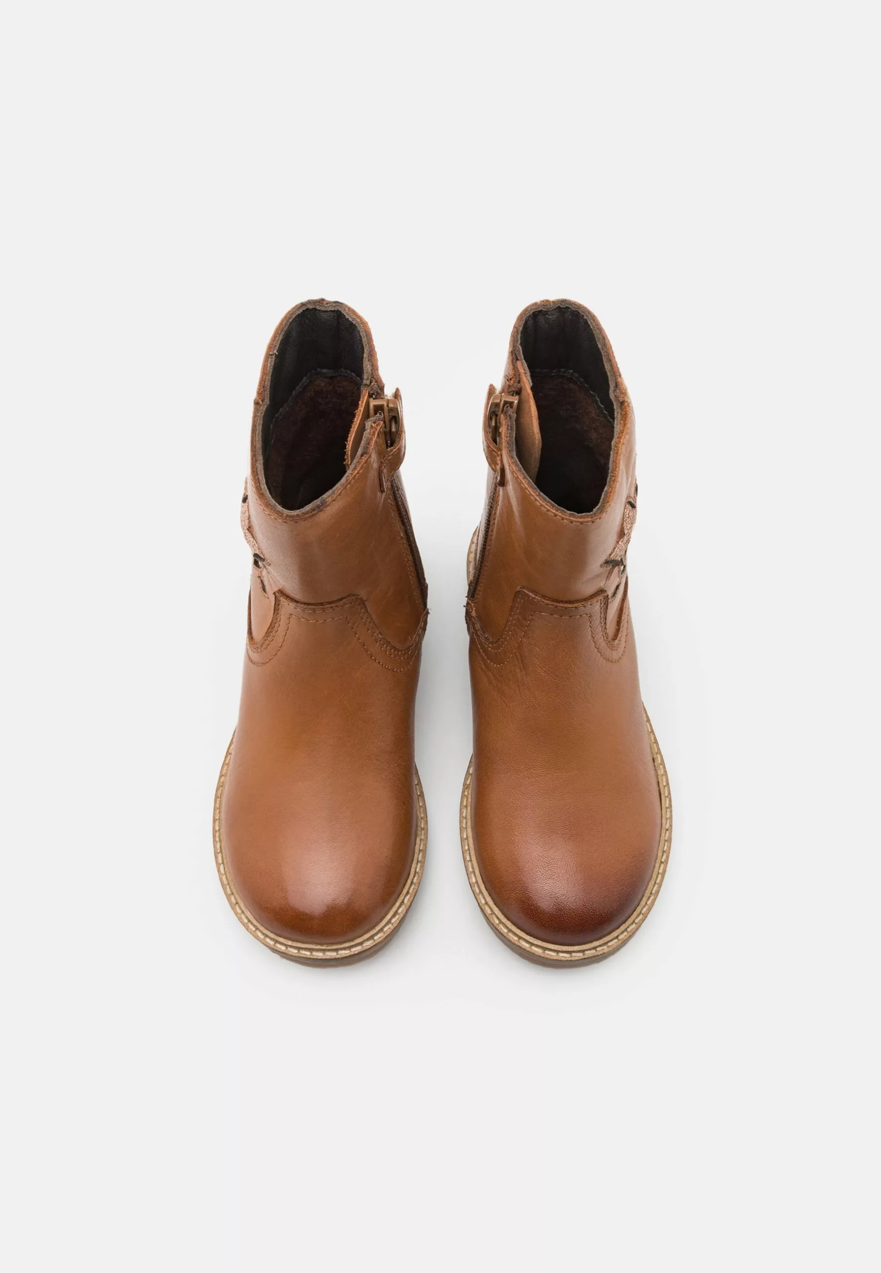 Friboo Leather - Korte Laarzen - Cognac 4 Friboo Leather - Korte Laarzen - Cognac - Afbeelding 4