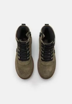 Friboo Leather - Veterboots - Khaki -Friboo Verkoopwinkel ceaaa599a05f4869abd8451200e3b9c4